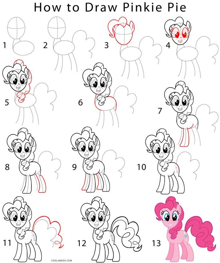 711x850 How To Draw Pinkie Pie Step - Pinkie Pie Drawing