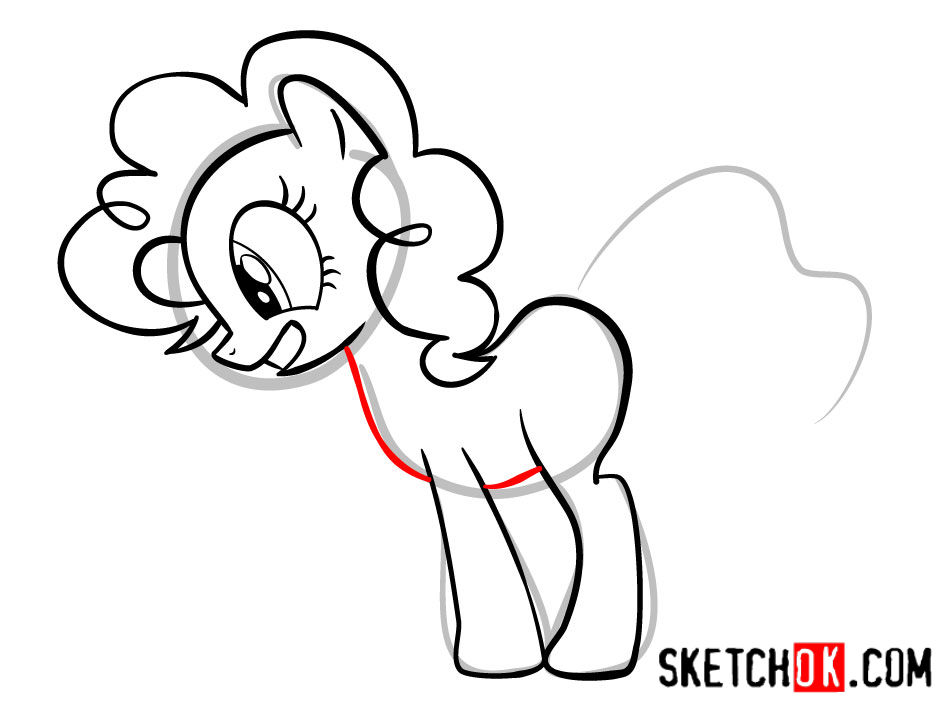944x704 How To Draw Pinkie Pie Pony Mlp - Pinkie Pie Drawing