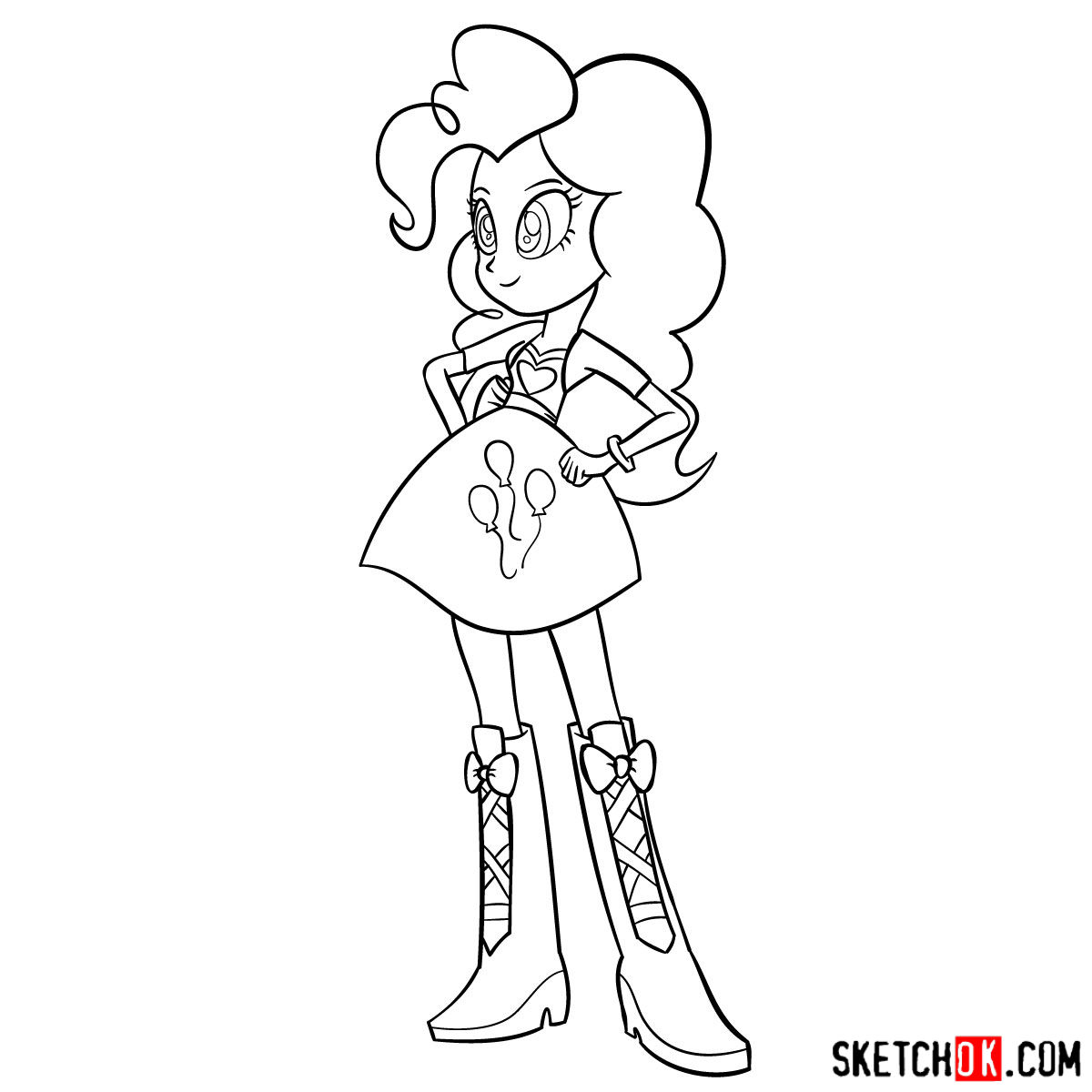 1200x1200 How To Draw Human Pinkie Pie Equestria - Pinkie Pie Drawing