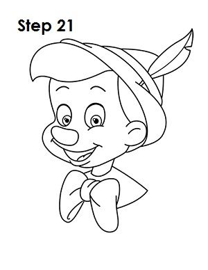 300x388 How To Draw Pinocchio - Pinocchio Drawing
