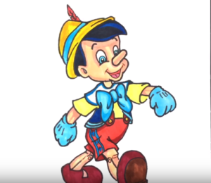 300x260 How To Draw Pinocchio Easy Step - Pinocchio Drawing