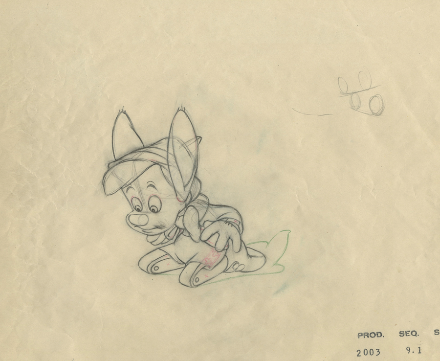 900x738 pinocchio production drawing - Pinocchio Drawing