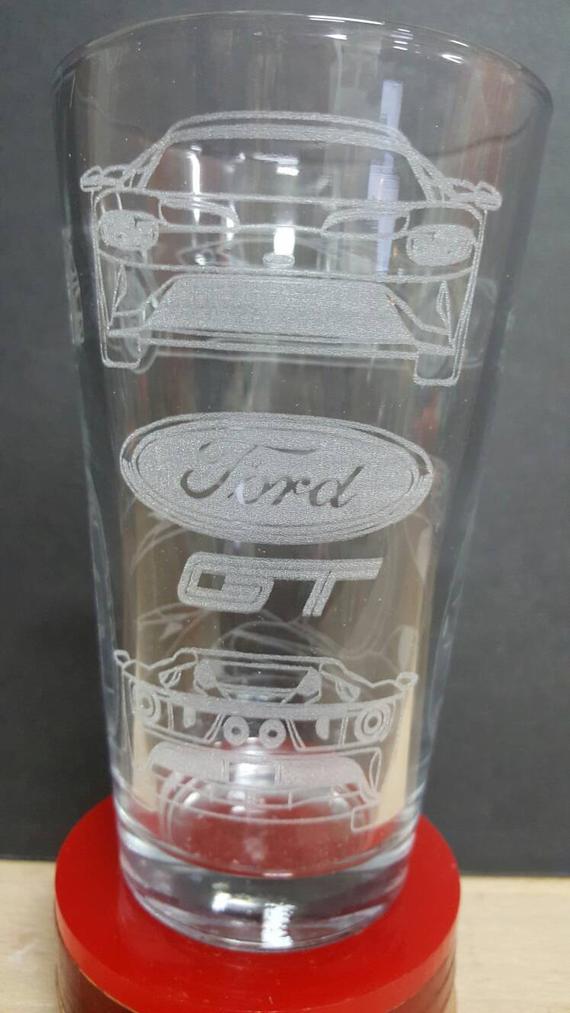 570x1013 ford gt drawing laser etched pint glass etsy - Pint Drawing