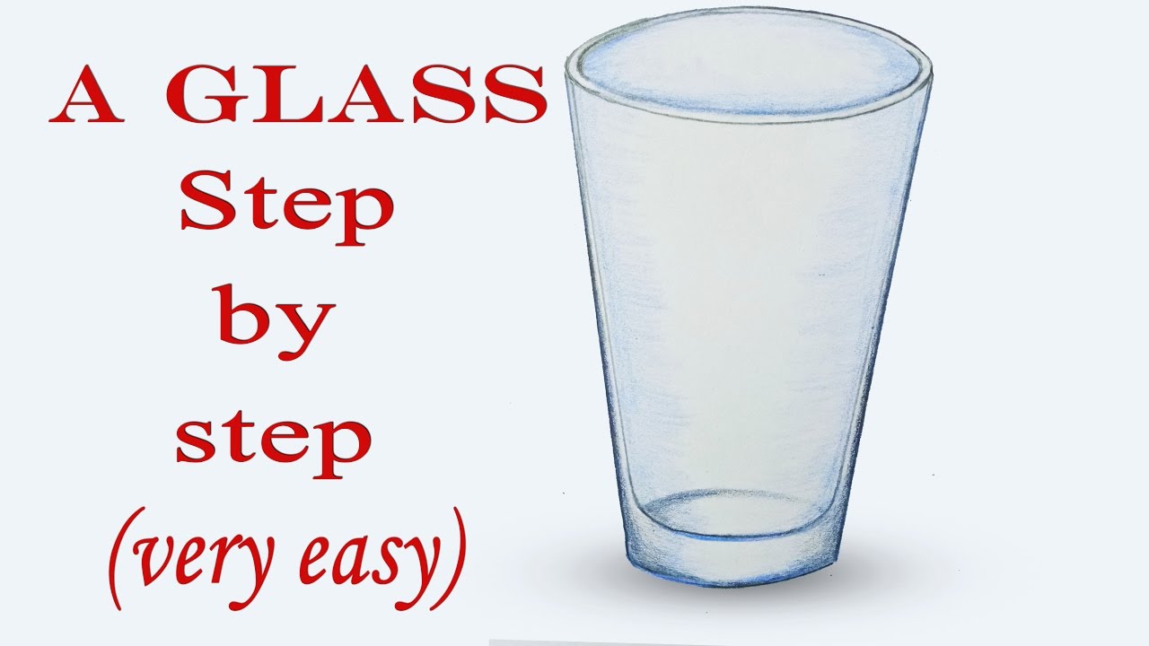 1280x720 How To Draw A Glass Step - Pint Drawing
