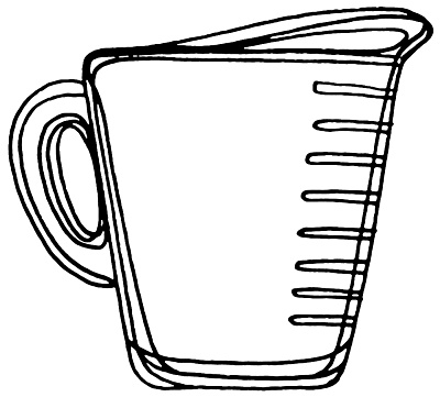 400x361 Pint Measuring Cup Clipart - Pint Drawing