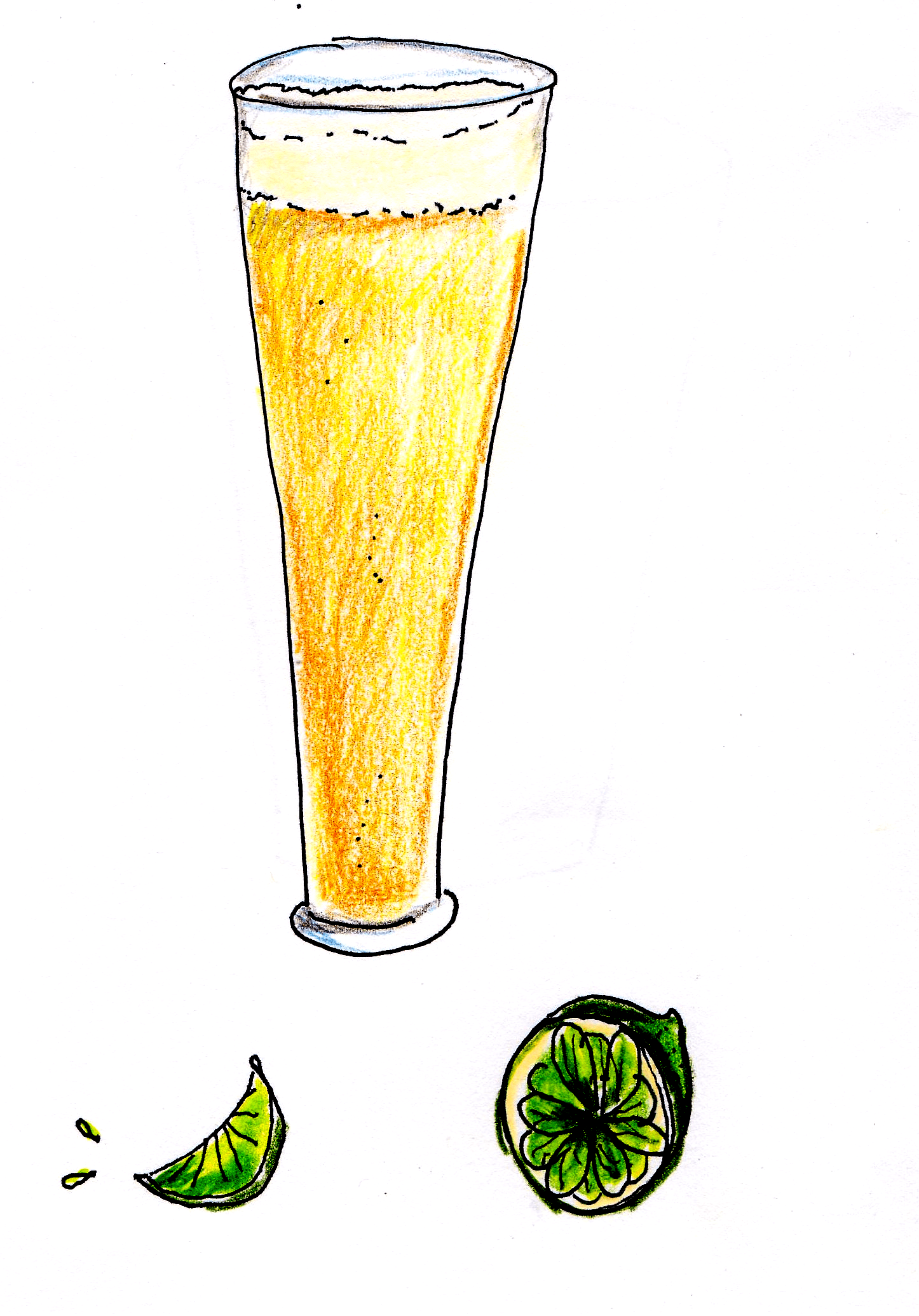 1446x2071 Choose The Best Beer Glass - Pint Of Beer Drawing