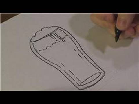 480x360 Drawing Lessons How To Draw A Beer Glass - Pint Of Beer Drawing