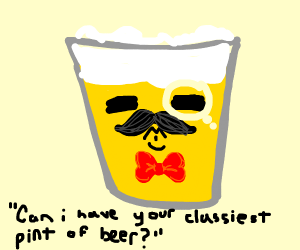 300x250 A Very Classy Pint Of Beer Drawing - Pint Of Beer Drawing