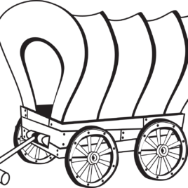 268x268 red wagon coloring pages coloring pages - Pioneer Wagon Drawing