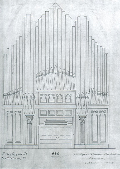 455x640 facade drawing pipe organ estey organ museum - Pipe Organ Drawing