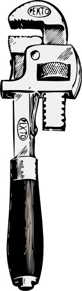 168x594 Pipe Wrench Clip Art - Pipe Wrench Drawing