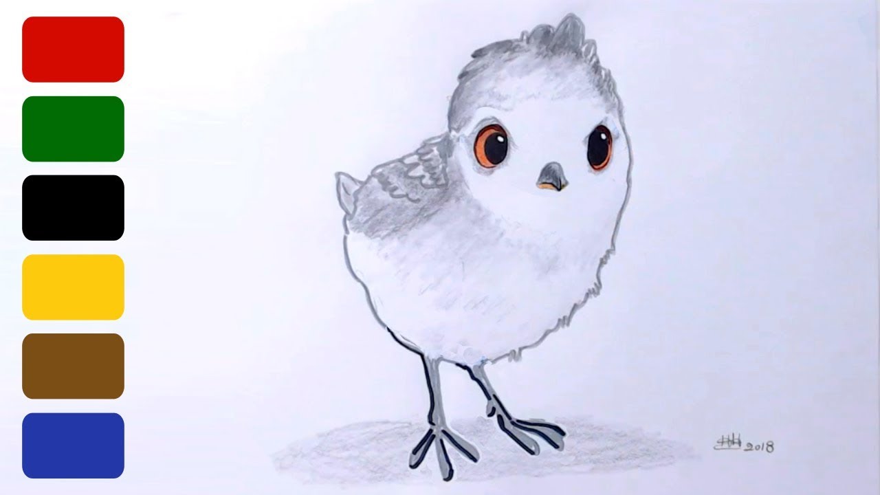 1280x720 how to draw the bird piper - Piper Drawing