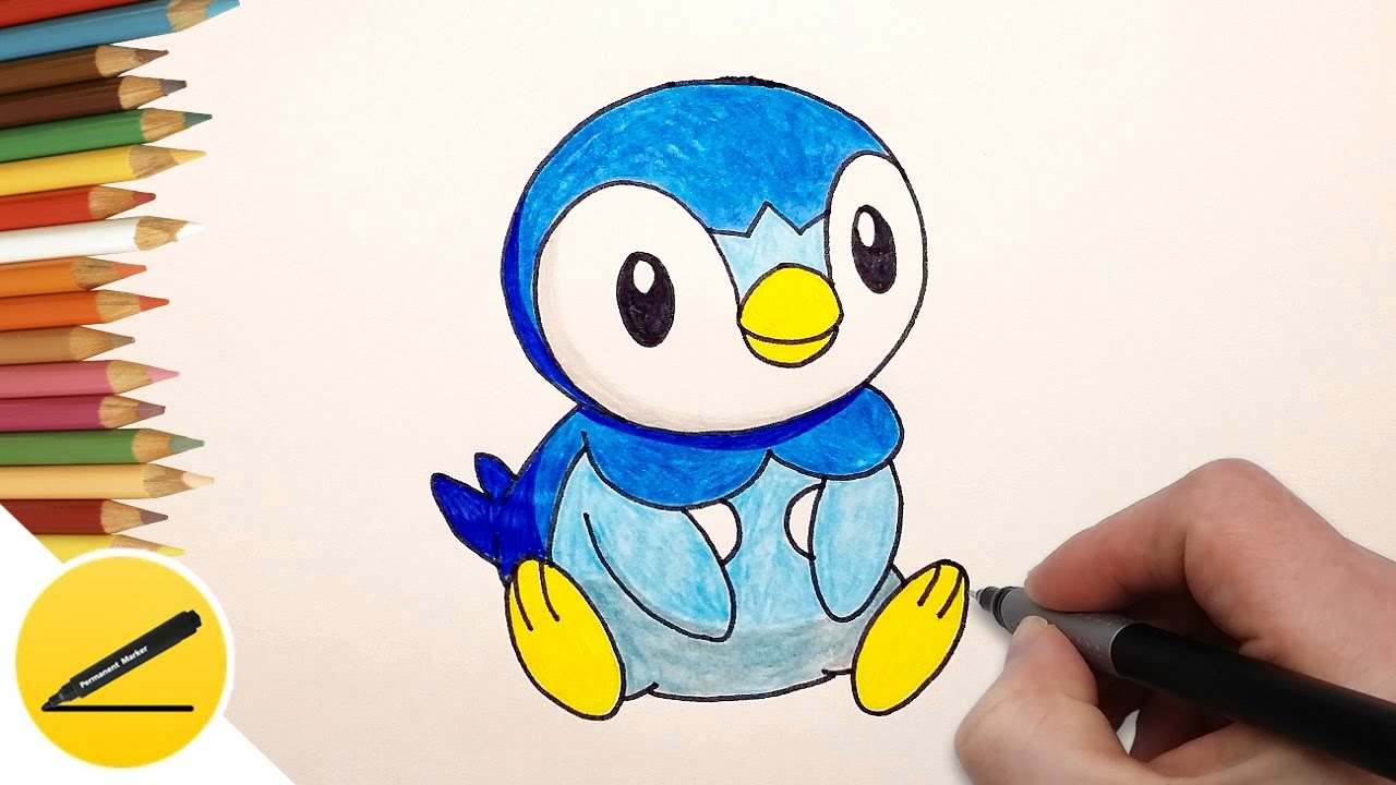 1280x720 How To Draw Piplup Step - Piplup Drawing