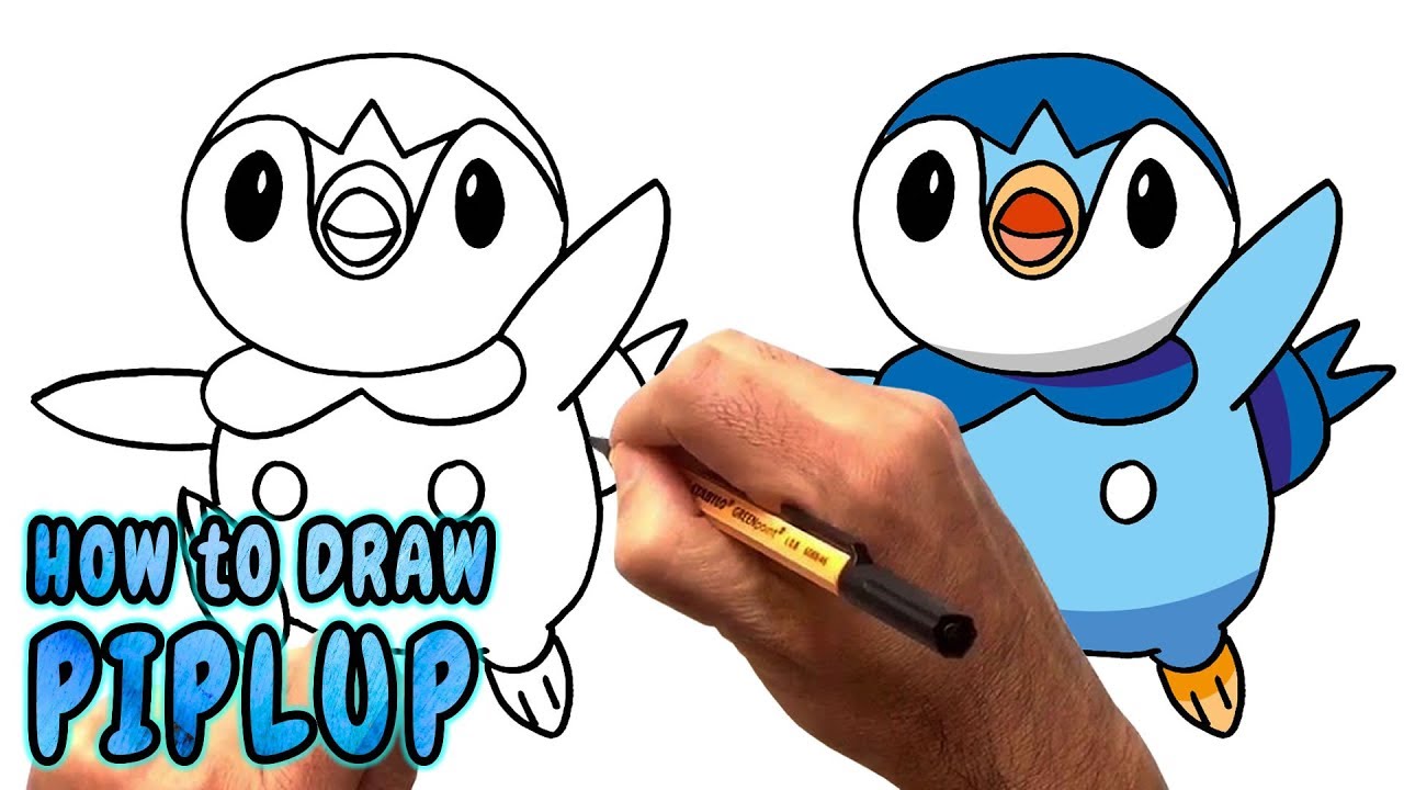 1280x720 How To Draw Piplup From Pokemon - Piplup Drawing