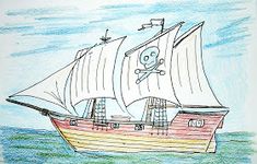 235x150 Huge Collection Of 'easy Pirate Ship Drawing' Download More Than - Pirate Boat Drawing