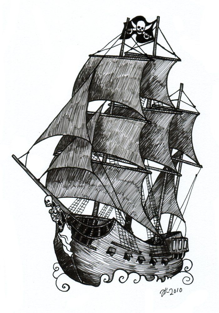 700x1000 Pirate Boat Drawing Drawing Skill - Pirate Boat Drawing