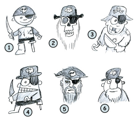 450x390 How To Draw Cartoon Pirates - Pirate Cartoon Drawing