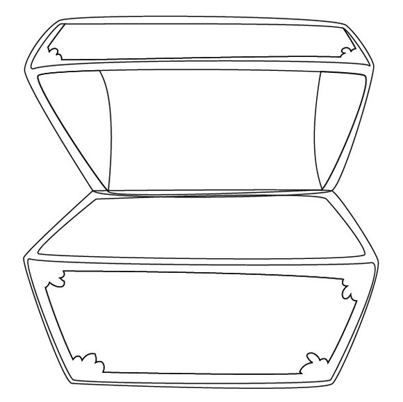 580x579 Chest Drawing Treasure Box For Free Download - Pirate Chest Drawing