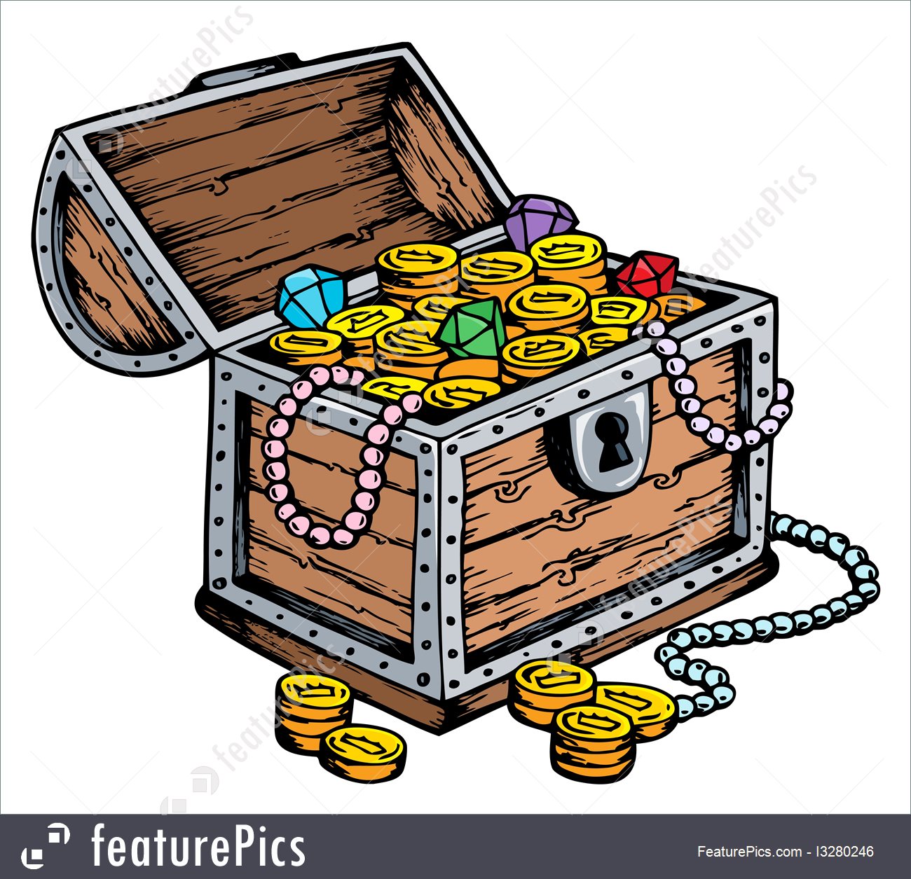 Pirate Chest Drawing at PaintingValley.com | Explore collection of ...