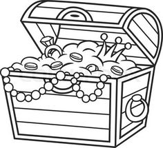 236x215 A Simple Drawing Of Locked Treasure Chest Coloring - Pirate Chest Drawing
