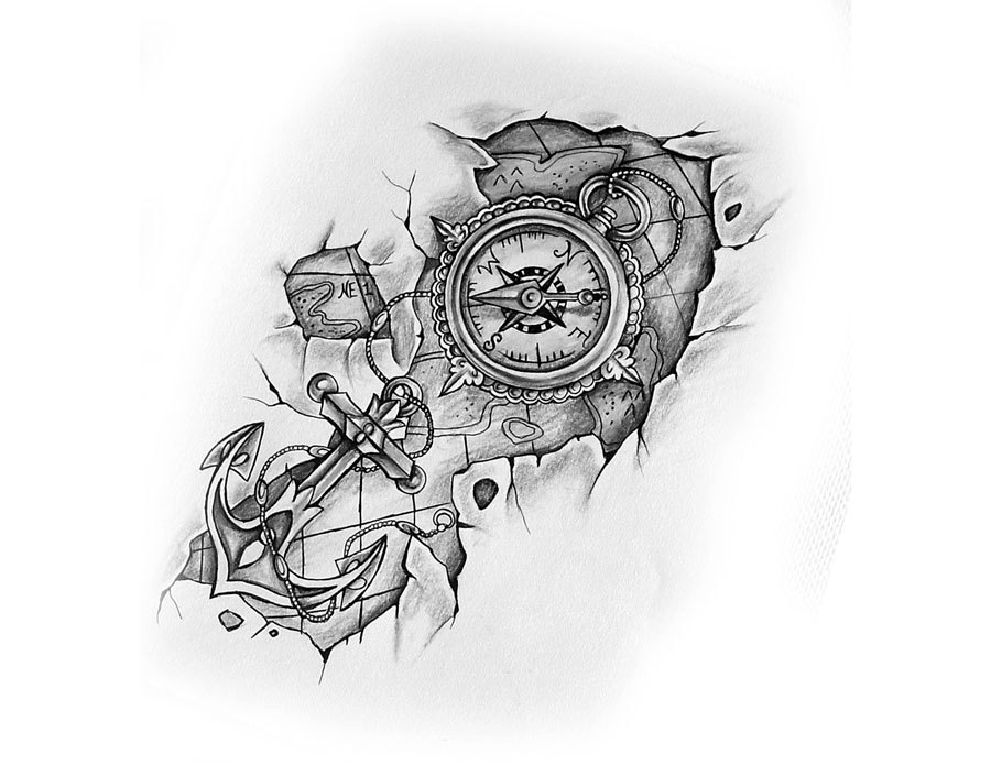 Pirate Compass Drawing At Explore