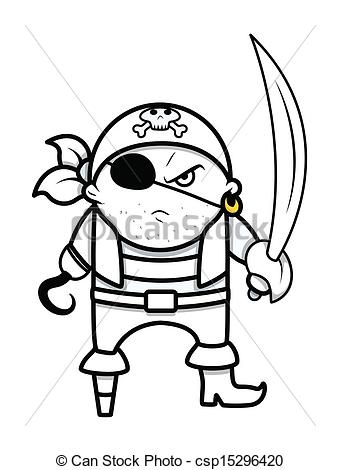 340x470 funny angry cute pirate captain drawing art of cartoon pirate - Pirate Drawing