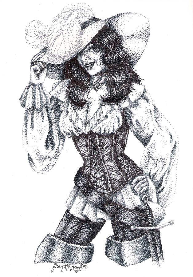 628x900 Pirate Girl Drawing - Pirate Drawing