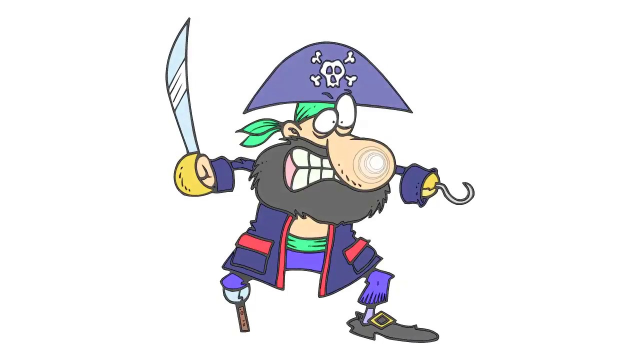 1280x720 How To Draw A Cartoon Pirate - Pirate Drawing Easy