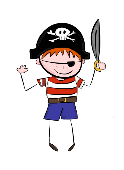 400x550 Pirate Party In Cornwall Karla's Parties Children's Party - Pirate Drawing For Kids