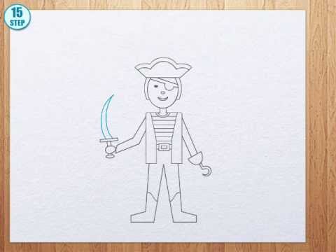 480x360 How Do You Draw A Pirate - Pirate Drawing For Kids