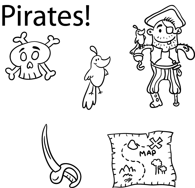 823x791 George Berlin's Art Blog - Pirate Drawing For Kids