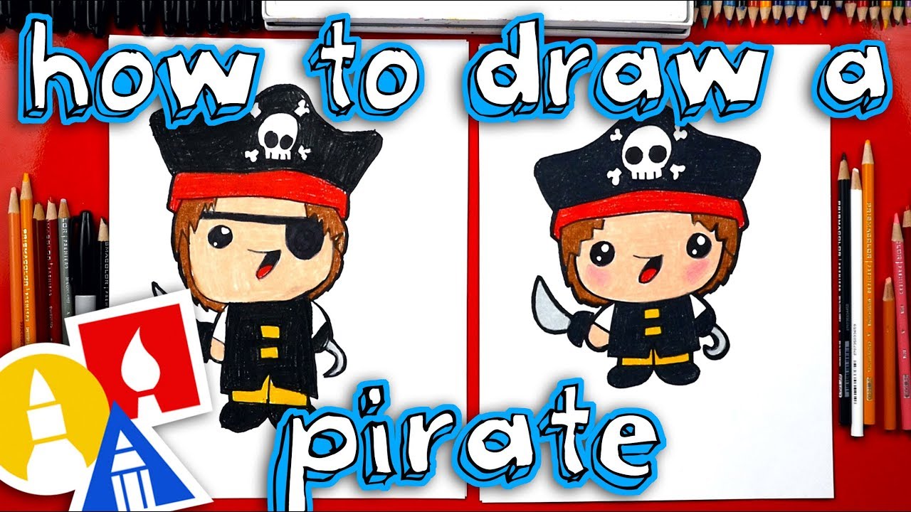 1280x720 How To Draw A Cartoon Pirate - Pirate Drawing For Kids