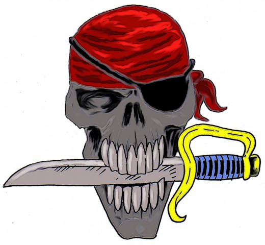 520x480 how to draw a pirate art hub - Pirate Drawing Pictures