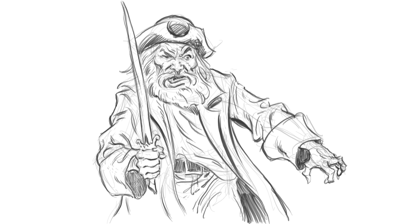 1280x730 Pirate Drawing Realistic For Free Download - Pirate Drawing Pictures