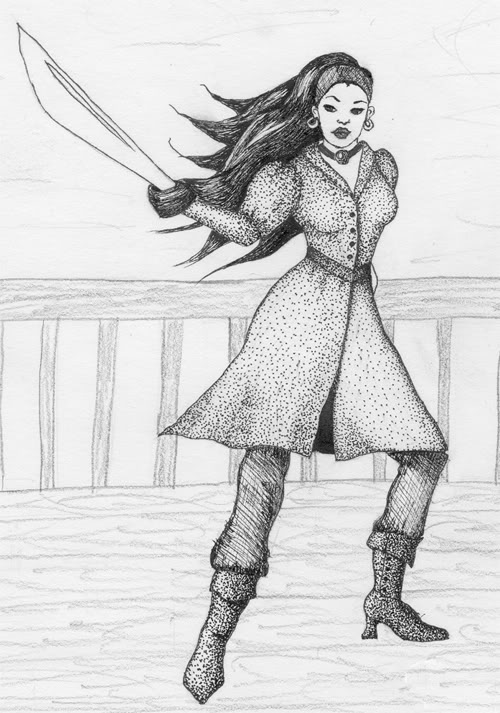 500x713 A Pirate Drawing! Nayad Art - Pirate Drawing Pictures