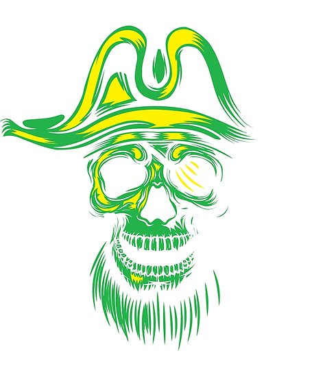 458x550 Green Scary Pirate Face Posters - Pirate Face Drawing