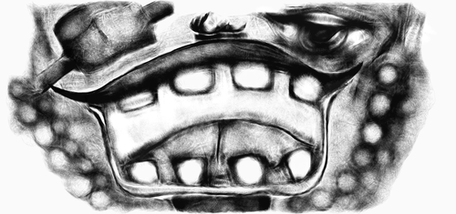500x235 Harmony Sketch Pirate Face - Pirate Face Drawing