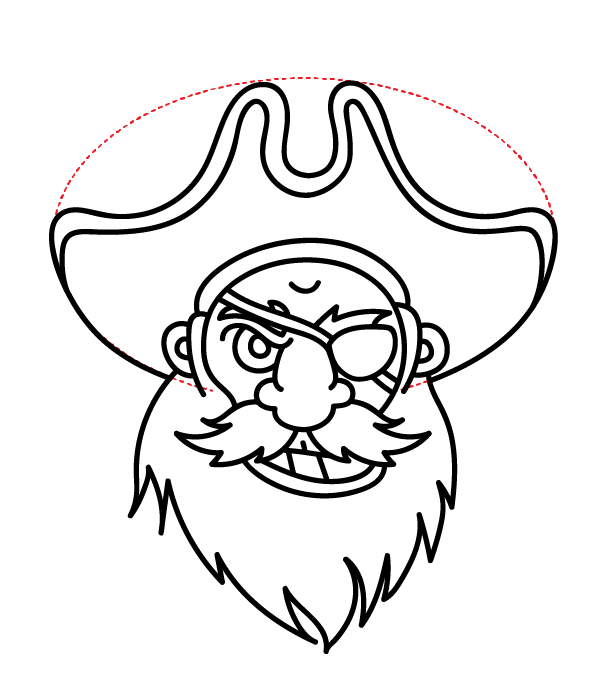 Pirate Face Drawing at Explore collection of