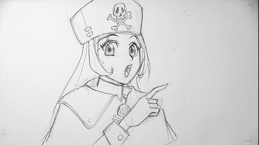 889x500 Manga Tutorial, How To Draw Pirate Girl Step - Pirate Face Drawing