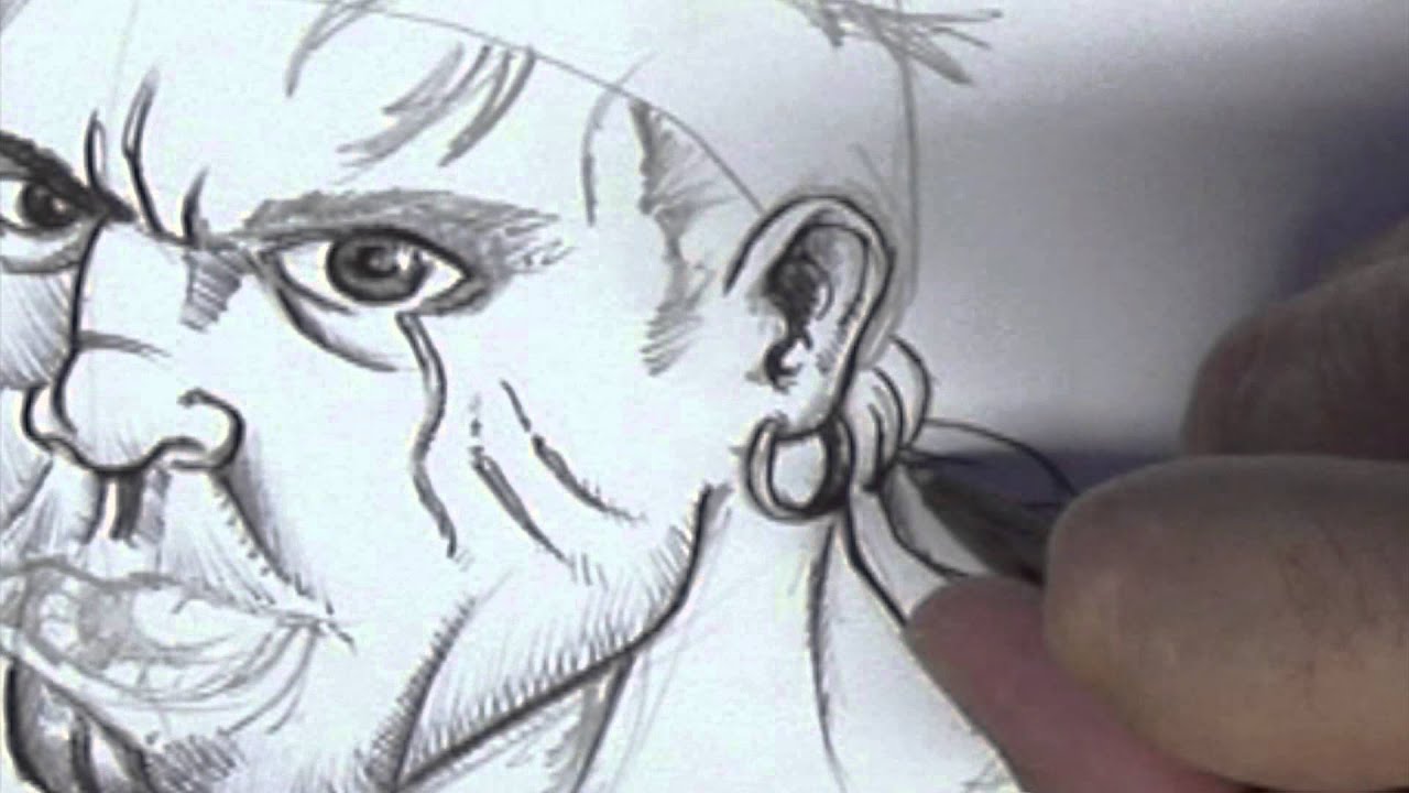 1280x720 Timelapse Of Pirate Face Drawing - Pirate Face Drawing