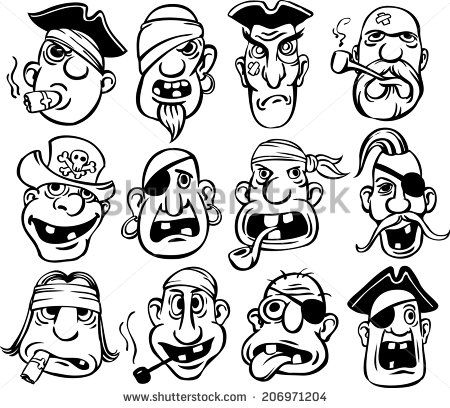 450x408 Pirate Faces To Draw - Pirate Face Drawing
