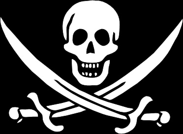 372x272 Pirate Flag Jack Rackham Clip Art Free Vector In Open Office - Pirate Flag Drawing