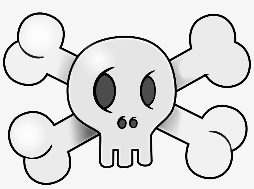 820x609 Skull Drawing Cartoon At Getdrawings - Pirate Flag Drawing