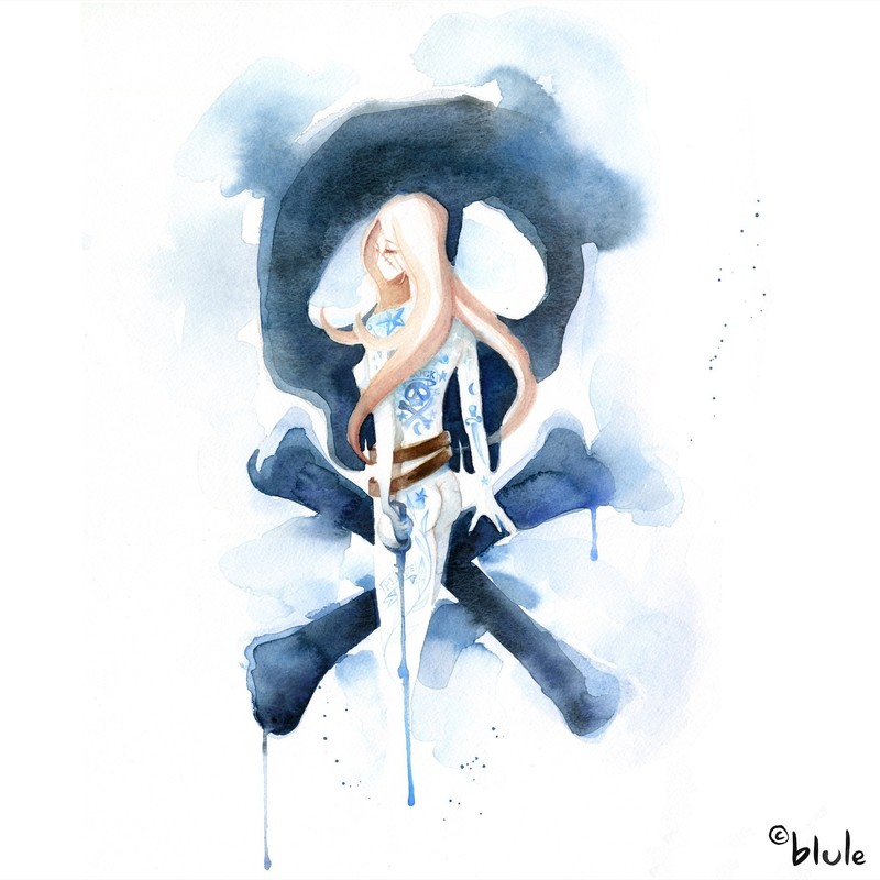 800x800 Pirate Girl Blule - Pirate Girl Drawing