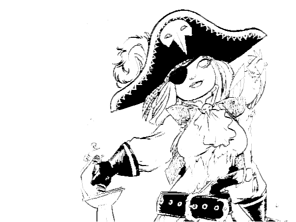 602x452 Pirate Girl - Pirate Girl Drawing