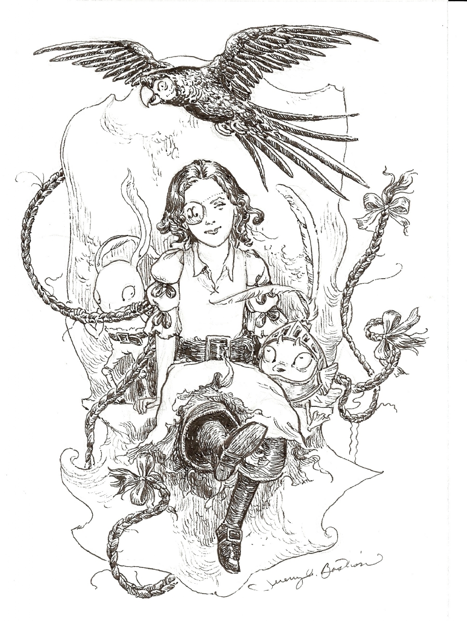 940x1250 Cursed Pirate Girl - Pirate Girl Drawing