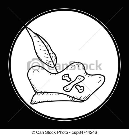 450x470 simple doodle of a pirate hat simple hand drawn doodle - Pirate Hat Drawing