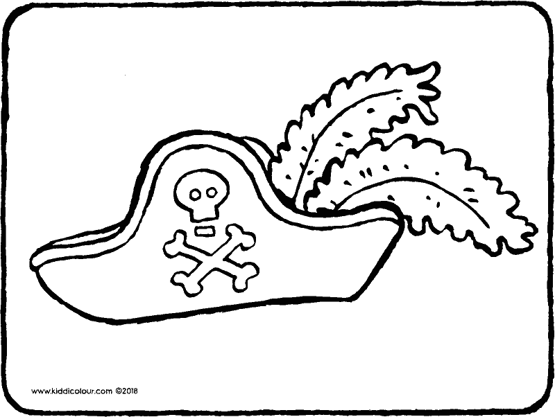 800x602 Pirates Kleurprenten - Pirate Hat Drawing