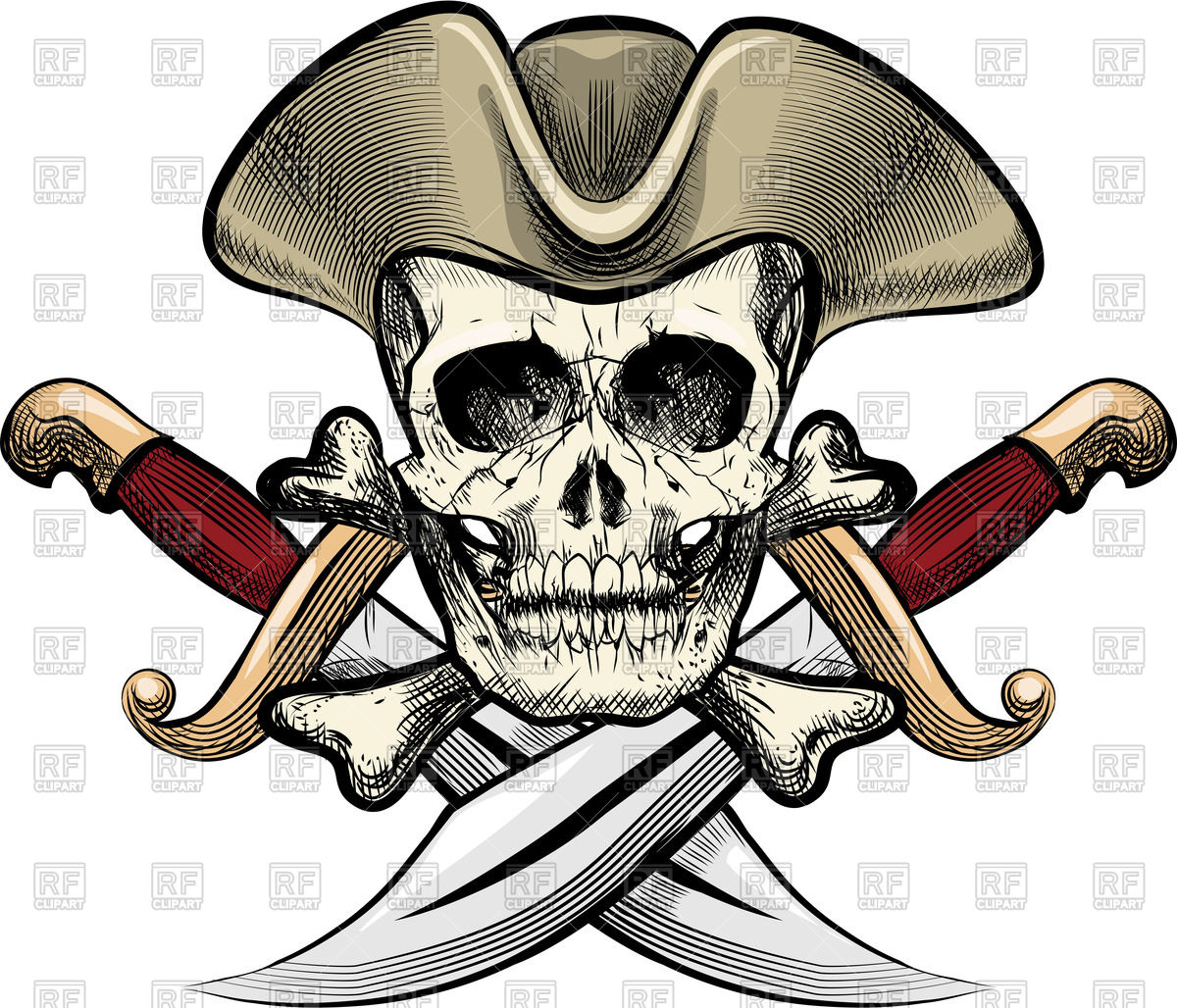 1200x1028 crackle skull in sailor or pirate hat and two crossed daggers - Pirate Hat Drawing
