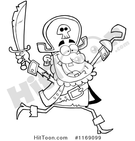450x470 Pirate Clipart - Pirate Hook Drawing